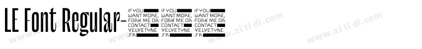 LE Font Regular字体转换 LE Font Regular字体转换